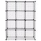 Costway 12 Cube Grid Wire Organizer Wardrobe Shelves Bookcase DIY